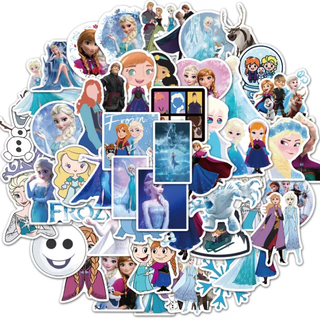 50pcs Frozen Elsa P2 Princess Kids Vinyl Decal Stickers Laptop Phone Bottle Car