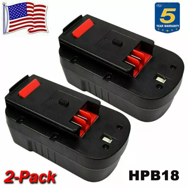 2pcs 4500mAh Battery For Black & Decker HPB18 HPB18-OPE 244760-00