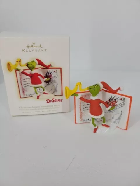 Hallmark Keepsake Dr Seuss Grinch Christmas Means Something More Ornament 2009