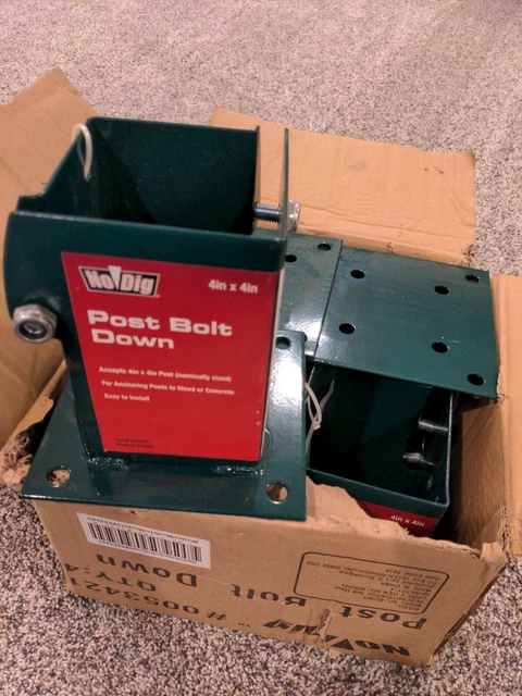 No Dig 4-in x 4-in Powder-coated Wood To Steel Base 832685