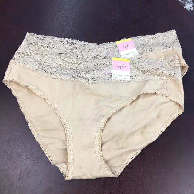 New 2 Jezebel Panties Tan 90685P Size Medium