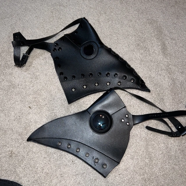 2 Steam punk plague doctor Bird Masks Costume Halloween Party Gothic Castle Viny