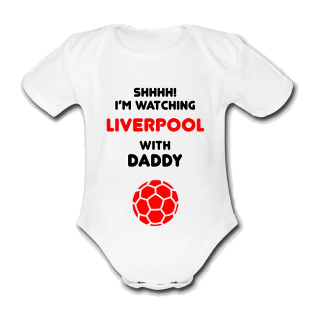 LIVERPOOL BABYGROW BABY vest grow gift watching with daddy etc