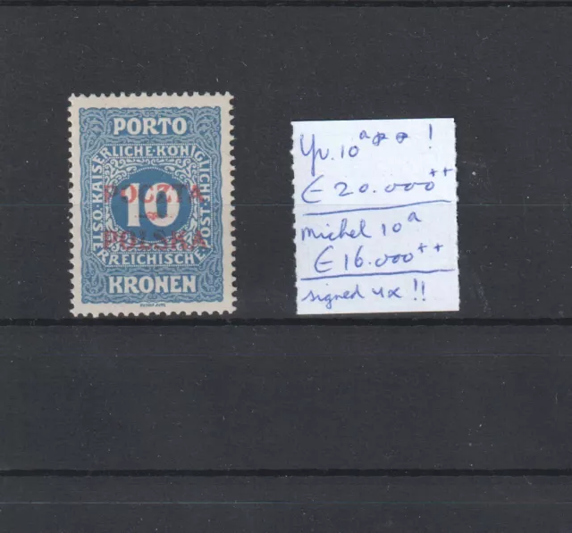 Poland 1919 Mnh Signed Postage Due - 10080