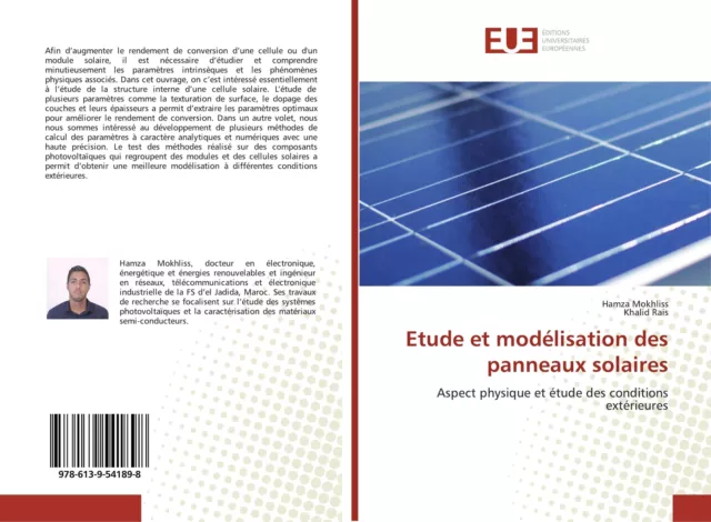 Etude et modélisation des panneaux solaires Hamza Mokhliss (u. a.) Taschenbuch