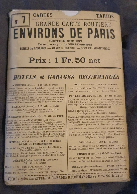 Cartes Routières - CARTE MICHELIN 1910 /1920 - carte à 1.00 fr