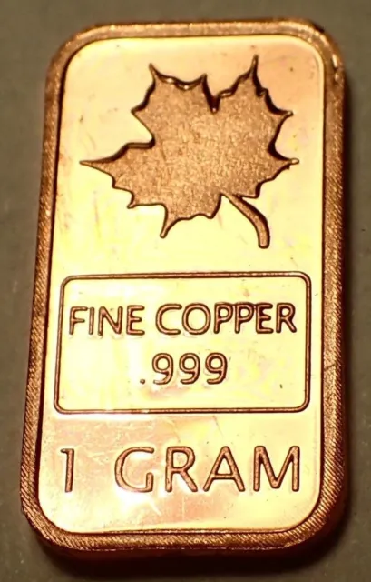 Kanada Maple Leaf - Kupferbarren - 999 Kupfer - Anlage