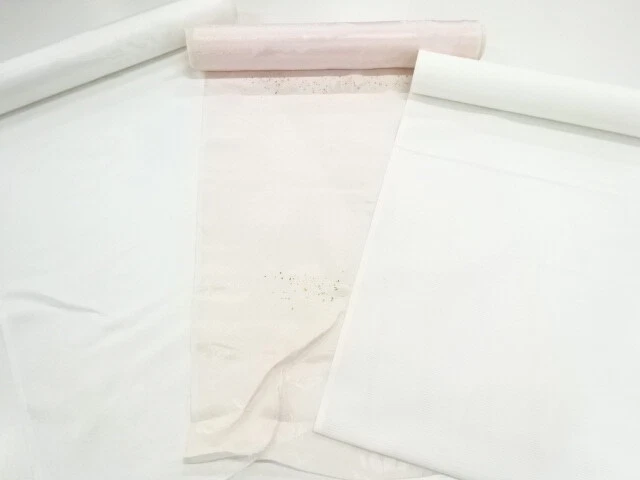 6538930: Japanese Kimono / Antique Fabric Cloth For Juban / Set Of 3