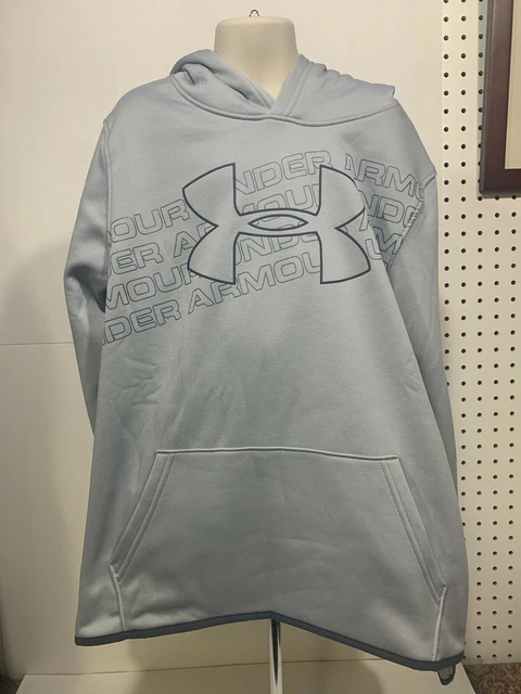 Boys Kids Youth UNDER ARMOUR Pullover Hoodie NEW Large Long Sleeve Grey