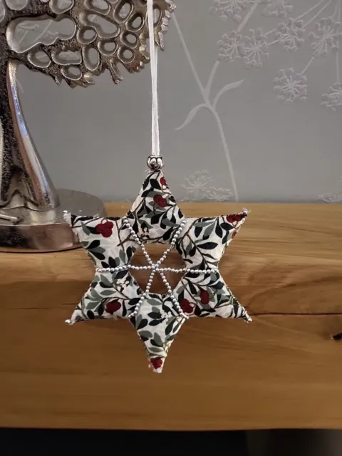 Christmas English Paper Craft Fabric Hanging Star Decoration