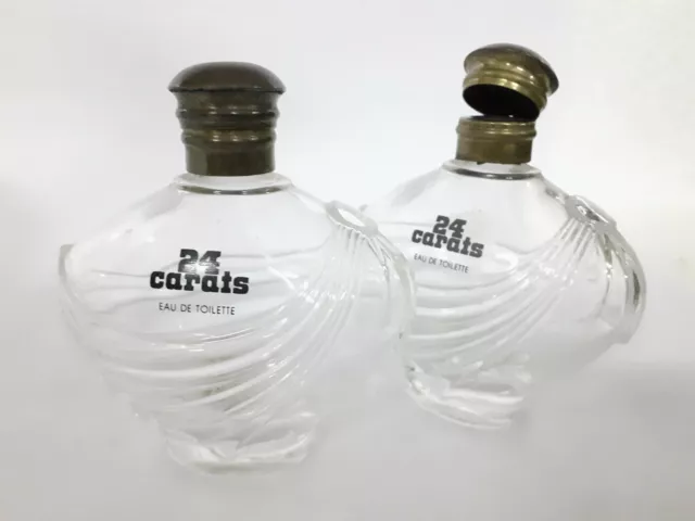 Pair Of Antique 24 Carats Victorian Glass Decorative And Collectible. G14-34