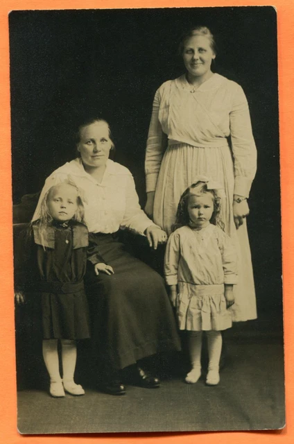 Crystal Falls, MI, Portrait of 3 Generations, Old  Real Photo Postcard 1920s