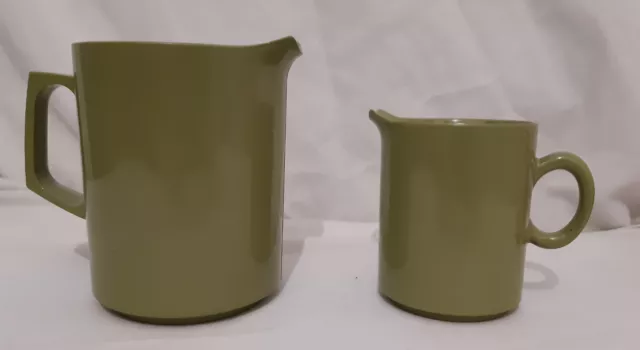 Vintage Melaware & Encore by Gaydon Green Melamine Jugs Camping Retro