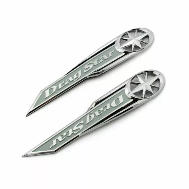 Motorrad Aufkleber Tank Emblem Badge Chrome für Yamaha Drag Star