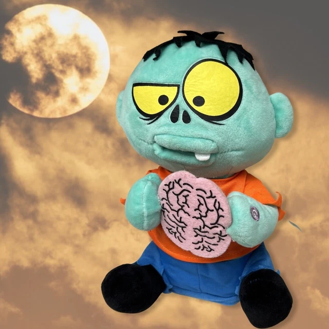 GEMMY ZOMBIE HALLOWEEN Animated Brain Eating Plush Sound Funny Office