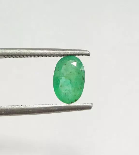 0.99 Ct Naturel Oval Cut Zambien Emerald Nice Green Earth Mined Gemstone 8x5.4MM 2