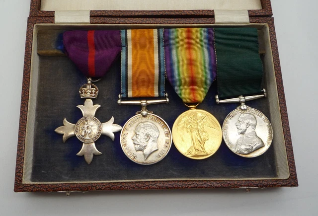 Officers Mbe Ww1 Medal Group Of 4 - Captain - Kolar Gold Fields Bn Af India