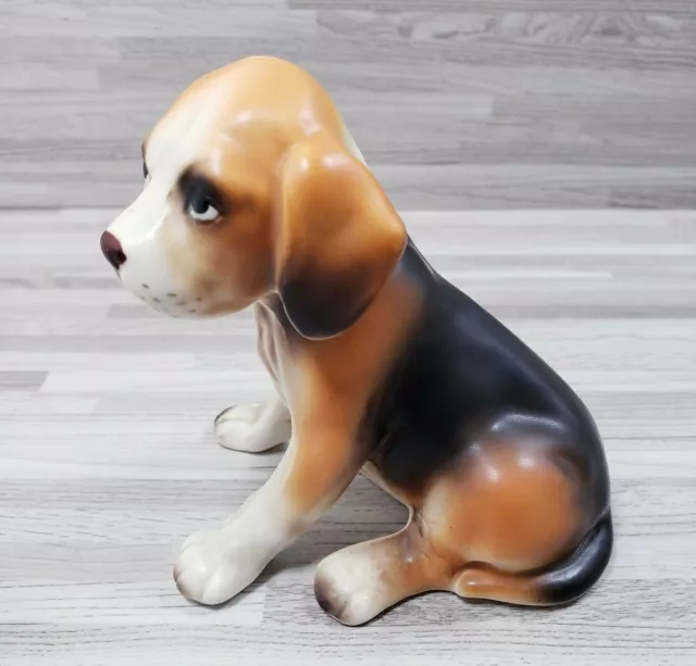 Vintage Ceramic Beagle Puppy Dog Small 3.75" Decorative Figurine