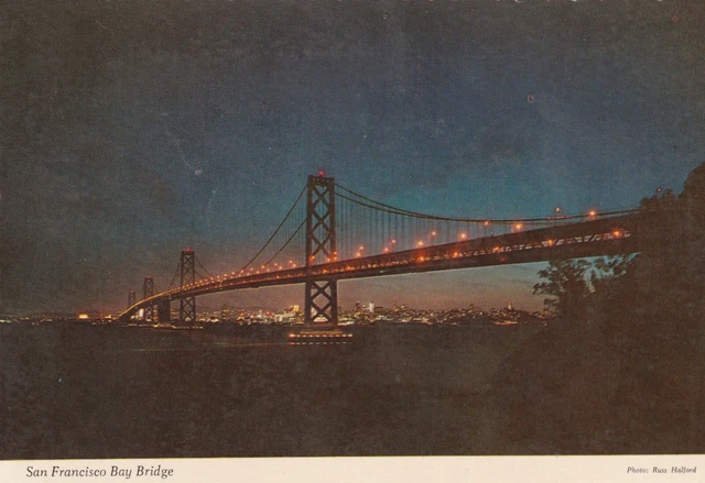 California CA San Francisco Bay Bridge Oakland Postcard Old Vintage Card View PC
