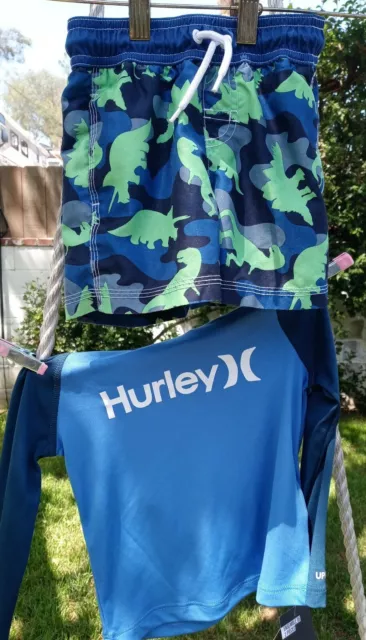 Hurley 24m NWT rash guard 18-24m Gymboree Swim Trunks