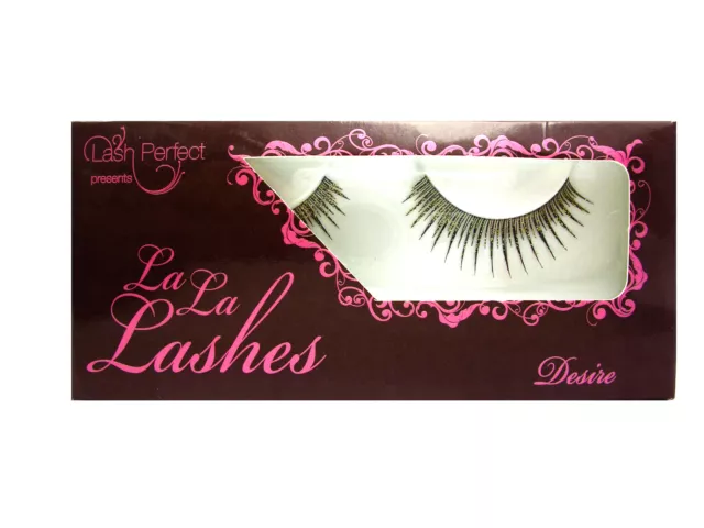 La La Lashes Eyelash Eyelashes Party Peepers Desire Black With Gold Sparkle