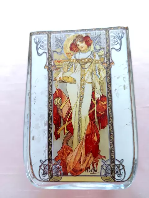Goebel Kristall Glas Teelicht Vase Windlicht A. Mucha Artis Orbis 1900 Deko Top