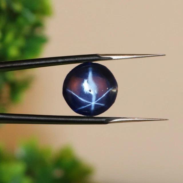 Certified Natural Blue Star Sapphire 10 Ct. 6 Rays Round Shape  Gemstone STR-45