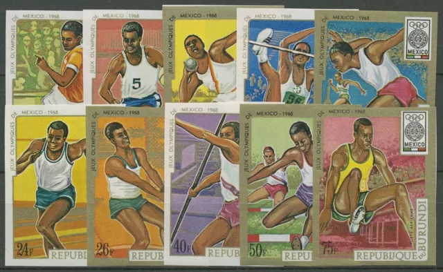 Burundi 1968 Olympische Sommerspiele in Mexiko 446/55 B postfrisch