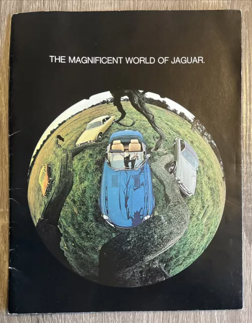 Vintage 1974 Magnificent World of JaguarSales Brochure fold-out E-Type V-12 XJ6