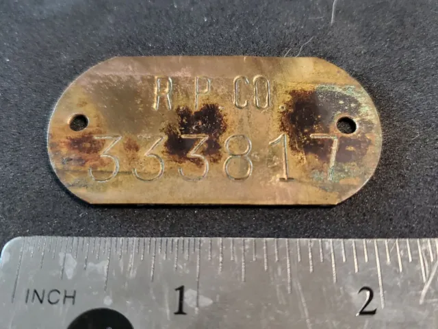Vintage R. P. Co / Last Mine Keys Plaque/Token 333817