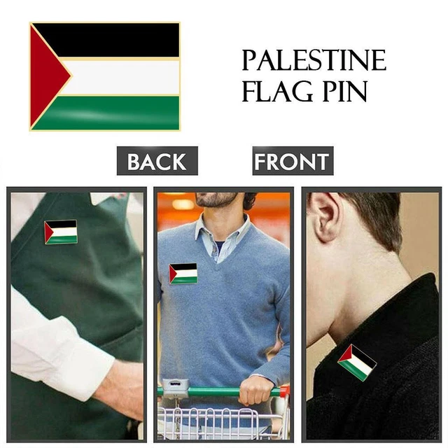 Portachiavi Plastica Bandiera Palestina - BadgeBeast.co.uk, 3 Dimensioni, Prodotto Nel Regno Unito