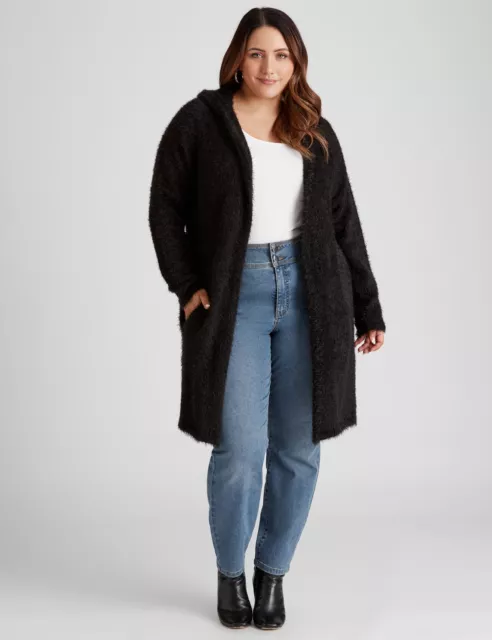 BeMe - Plus Size - Womens Coat -  Fluffy Coatigan