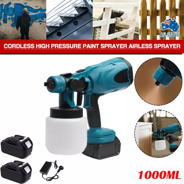 Cordless High Pressure Spray Gun Airless Paint Sprayer For Makita 18V Battery