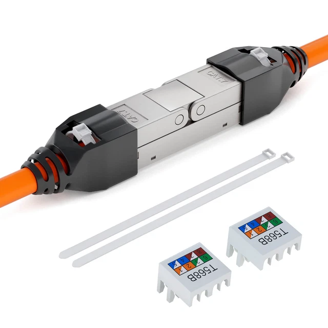 Cat6a Netzwerk-Kupplung Werkzeuglos – Für 10 Gbit/s, LSA-Anschluss, Bis 500 MHz