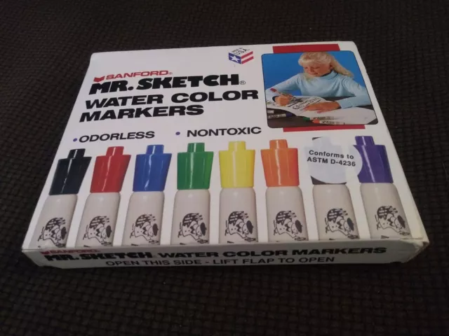Vintage Mr. Sketch Instant Water Color Markers 8 Colors Scented Non Toxic  Tested