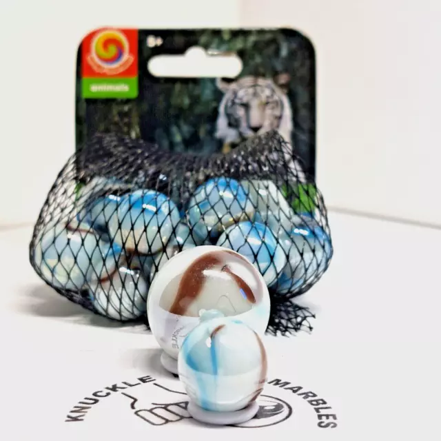 GENUINE White Tiger Game Net: 25 Mega Marbles / Vacor Canicas