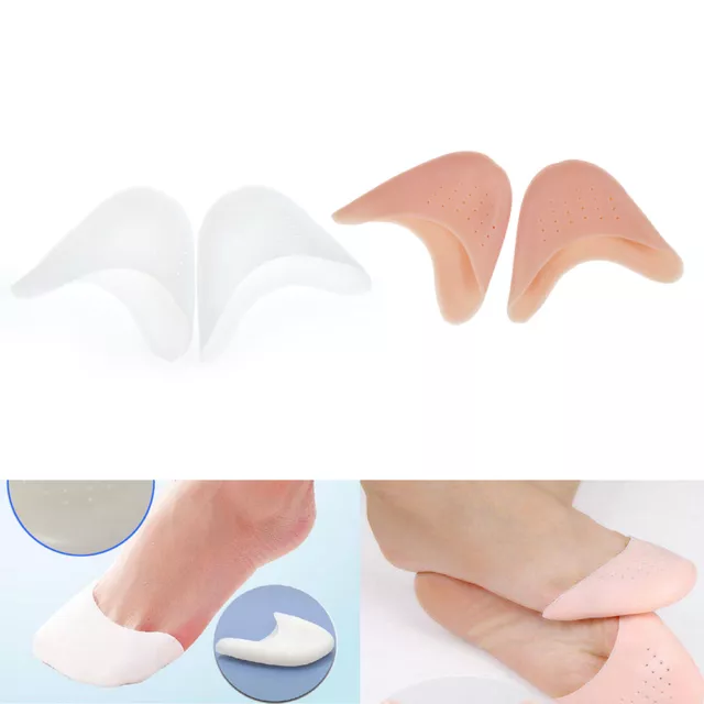 2x Ballet Dance Shoe Pads Cushion Soft Silicon Gel Protector Pointe Toe Cover-ca