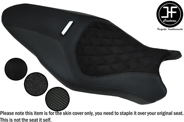 Black Stitch Carbon Grip Vinyl Custom For Ducati Monster 1200R 16-19 Seat Cover