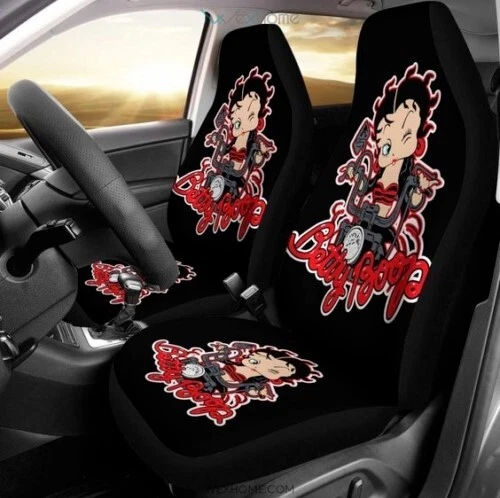 Betty Boop Ride Motorbike Car Seat Set of 2 Universal Front Seat Covers