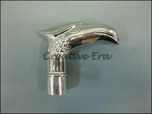 Silver Brass Designer Eagle Head Handle for Victorian Walking Cane Stick