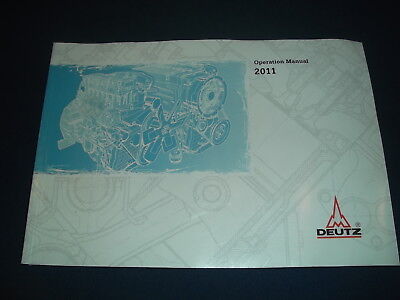 Deutz 2011 Motore Operatore Operazione & Cura Parti Manuale Libro Set 