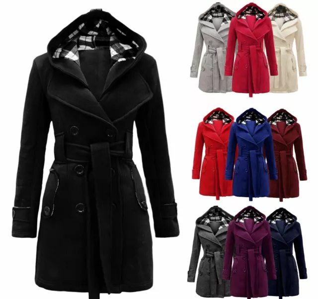 Femmes Manteau Hiver Femmes Filles Ceinture Long à Capuche Chaud Veste Taille ,