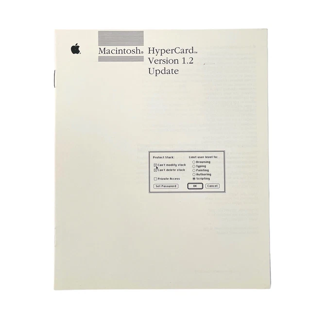 VTG 1988 Apple Macintosh HyperCard User's Guide Manual #3