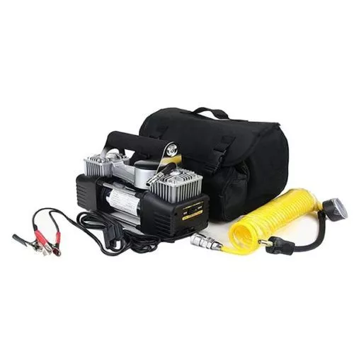 Durite 0-674-00 Heavy Duty 12v Portable Twin Piston Air Compressor Tyre Inflator