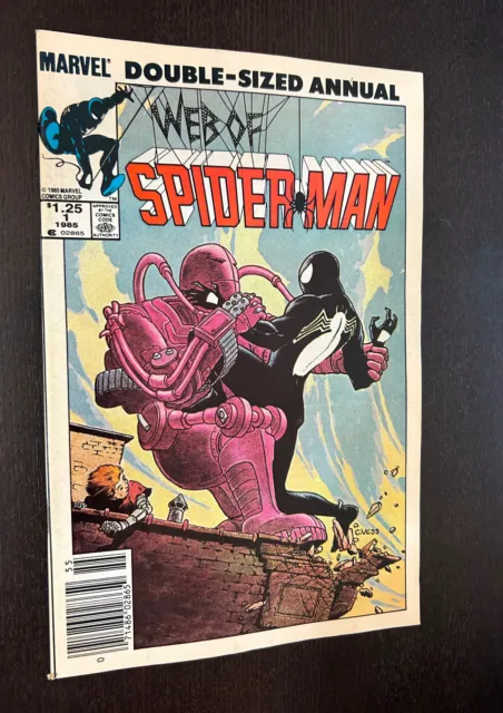 WEB OF SPIDER-MAN ANNUAL #1 (Marvel Comics 1985) -- NEWSSTAND -- VF/NM