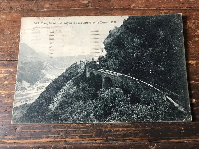 antique train postcard N 8 dolphiné la mure
