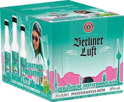 Berliner Luft Pfefferminzlikör 0.02 l x 24 Flaschen - Party, Gastro, Bar