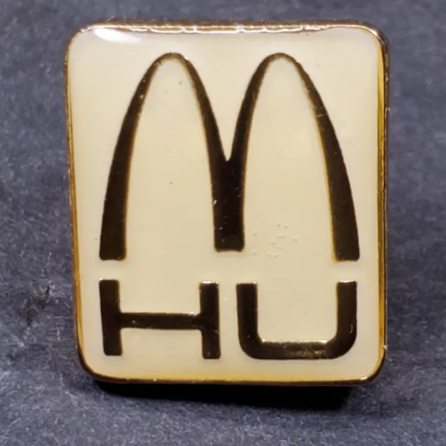 McDonalds HU Hamburger University Employee Crew Collector Lapel Hat Pin Back .5"