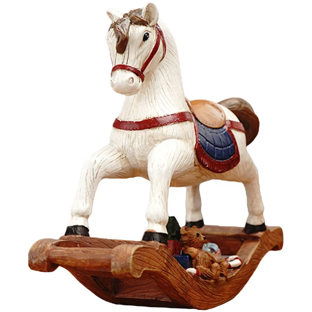 Christmas Urlaubs-Hobbypferd Tisch-Schaukelpferd Desktop-Hobbypferd