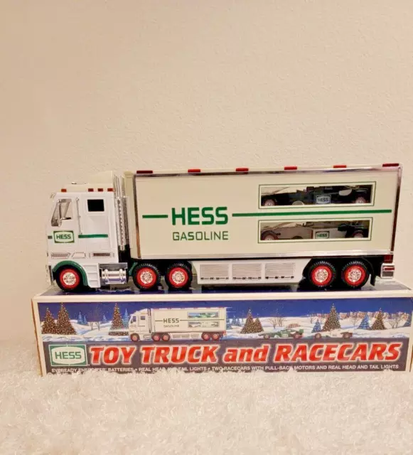 Vintage 2003 Hess Toy Truck and Race Cars - New In Box- Original Packing